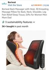 Boriwat R7 Massage Cushion  Beige  Automatic Timing  12v 24w  15-min Timer