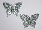  3446 Antiqued  925 Sterling Silver Plated Vintage Butterfly - 1 Pc