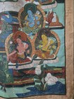 Tibetan Thangka 17 X 25 Vintage Highly Ornate