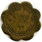 Highland  Illinois Il The Pleasant Hour Buffet  saloon  Jacob Janett Trade Token