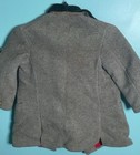 Antique 1914 Child   s Grey Wool Navy Coat  Estate Find  Brass Navy Buttons Ooak