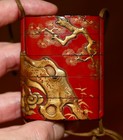 Antique Japanese Lacquer Inro For Netsuke Showing A Kylin Dragon  19th Century 