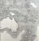 1845 Johnston Large Antique Map The Pacific Australia  New Zealand North America
