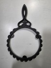 Set Of 4 Cast Iron Round Trivets Pot Holders W  Handles Vintage Style 8   