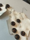 Matching Set Of 12 Antique Small French Veg Ivory Whistle Buttons