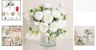 Lifelike 2-pack Faux Peony Bouquets - Perfect For Centerpieces   Weddings