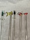 Lot Glass Swizzle Stir Sticks Hors-d   oeuvre   Martini Olive Picks Various Styles