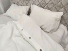 Natural Linen Duvet Cover With Buttons Set Duvet Cover Internal Ties Crib Twin