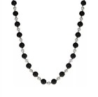  925 Sterling Silver With Onyx Necklace Bracelet   Earrings Set