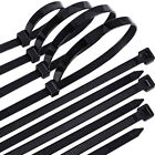 100 Black Cable Zip Ties Heavy Duty Uv Resistant Ul 4  6  8  12  15  18  24  36 