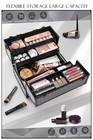 Joligrace Makeup Train Case Professional Cosmetic Organizer Aluminum Storage    