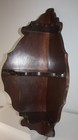 Vintage Mahogany Wood 3 Tier Corner Wall Shelf