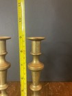 Great Antique  Large 9    Pair  Brass Candle Sticks Vintage G32