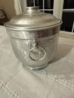 Vintage Hammered Aluminum Ice Bucket With Lid   Made In Italy Mcm Read