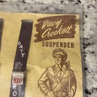 Vintage 1950s Davy Crockett Child Suspenders On Original Card - Walt Disney  B2