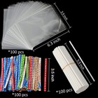 300 Pcs Cake Pop Making Kit 6 Inch Sticks Clear Bags Multicolor Ties Set