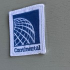 Vintage Continental Airlines Embroidered Patch Blue White Square Logo