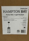 Hampton Bay Porter Hills 17 16 In  1-light Vintage Brass Outdoor Pendant