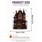 Halloween Wall Stickers Haunted House Decals Castle Black Cat Spooky Room Decor 