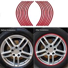 Reflective Rim Tape 16pcs Car Mortorcycle Wheel Stripes Wheel Decals Stripe 