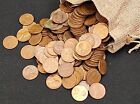 5 Pounds Of Pre-1983 95  Copper Lincoln Memorial Pennies 1959-1982 W  Burlap Bag