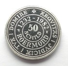Netherlands Roermond 50 Schild 1232-1982 Unc Silver Trade Token 30mm 12 5g  Bb16