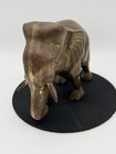 Vintage Solid Brass Elephant Figurine Heavy 4 5 Lb Lucky Trunk Up Statue