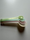 Vintage Tupperware Set Of 4 Measuring Spoons Pastels Mcm 40s 50s