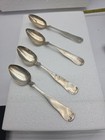 Antique 1800 s Solid Silver Spoons  Set Of 4 Spoons By Studley  2 3 Oz Silver