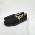 Toms Earthwise Alpargata Black Canvas Slip On Shoes Women s Flats - 8 5