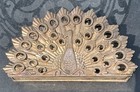 Vtg Art Deco Peacock Napkin   Letter Holder Plated Silver  Italy Boho