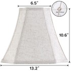 Go so Goso Set Of 2 Medium Lamp Shades Beige Oatmealsquare Cut Comer Lamoshade