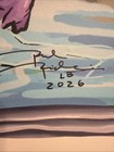 Ll Rain Grateful Dead Heavyweight Adhesive Vinyl Poster Liquid Blue Signed Ltd