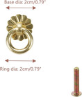 6pcs Antique Brass Ring Pull Handles Vintage Drawer Cabinet Knobs Gold