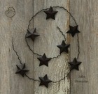 New 33  Barn Star Garland   Primitive Rusty Tin Look