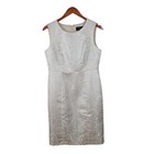 Evan Picone Dress 6 Evening Cocktail Sheath Ivory White Special Event Wedding