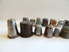 Lot Of 26 Vintage Pewter Metal Thimbles
