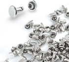 200sets 6mm Round Cap Leather Rivets  Double Cap Rivets Tubular Metal Studs R   
