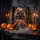 Halloween Paint By Numbers Kit For Adults haunted House Paint By Number   Paint