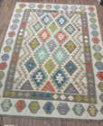 Handmade Afghan Chobi Kilim Rug 6 56 X 4 98 Ft     Wool Flatweave Tribal Geometric