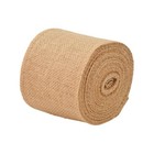Burlap Ribbon  Natural Wide Burlap Wired Ribbon Jute Hessian Roll 10cm X 10m