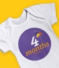 Baby First Year Belly Milestone Stickers  Badges  Set For 12  Colorful New