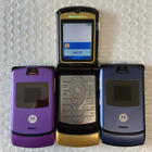 Original Motorola Razr V3 Unlocked Flip Gsm Bluetooth Loudspeaker Mobile Phone