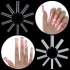 500pcs Xxl C Curve Nail Tips Extra Long Square Fake Nails Half Cover False Nails