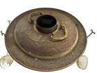 Antique Vintage Brass Hot Pot Asian Foo Dog Dragons W  Ladles Ornate Decorative