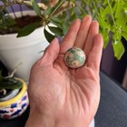 Green Flower Agate Crystal Sphere   18 