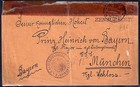 Palestine Austria 1916 Field Post Office Jerusalem Addressed To Hrm Prinz Heinri