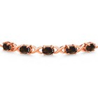 18k Rose Gold Plated Silver Smoky Quartz Bracelet For Women  3 75 Cttw 