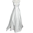 Lulus Exceptional Passion White Satin Cutout Wedding Dress With Pockets-size S