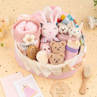 32 Piece Baby Gift Basket     Luxury Curated Baby Gift Basket For Newborn